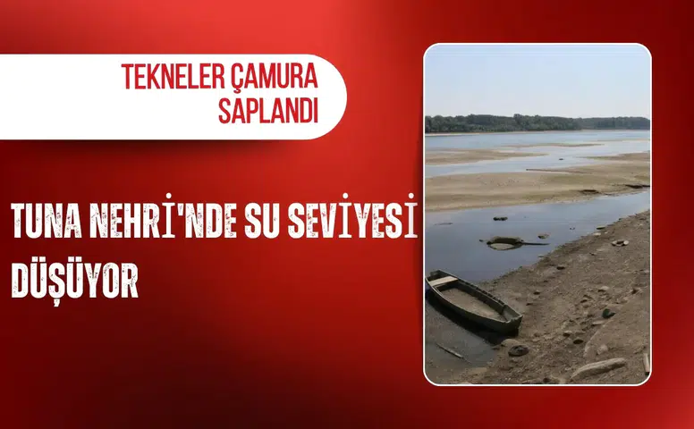 Tuna Nehri'nde su seviyesi düşüyor: Tekneler çamura saplandı