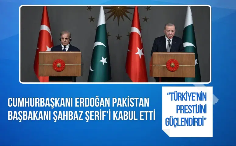 Cumhurbaşkanı Recep Tayyip Erdoğan, Pakistan Başbakanı Şahbaz Şerif’i kabul etti.