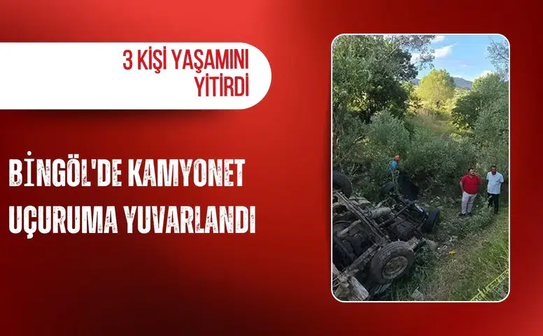 Bingöl'de kamyonet uçuruma yuvarlandı: 3 kişi yaşamını yitirdi