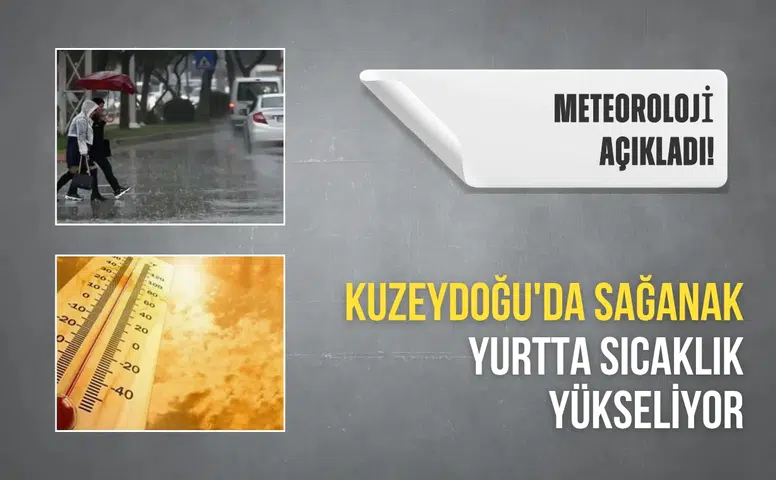 Meteoroloji açıkladı! Kuzeydoğu'da sağanak yurtta sıcaklık yükseliyor...