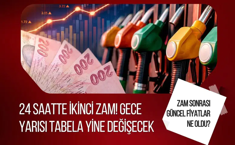 Motorine 24 saatte ikinci zam! Gece yarısı tabelalar yeniden değişecek