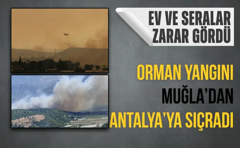 Muğla'dan Antalya'ya sıçrayan orman yangınında son durum! Ekipler seferber oldu