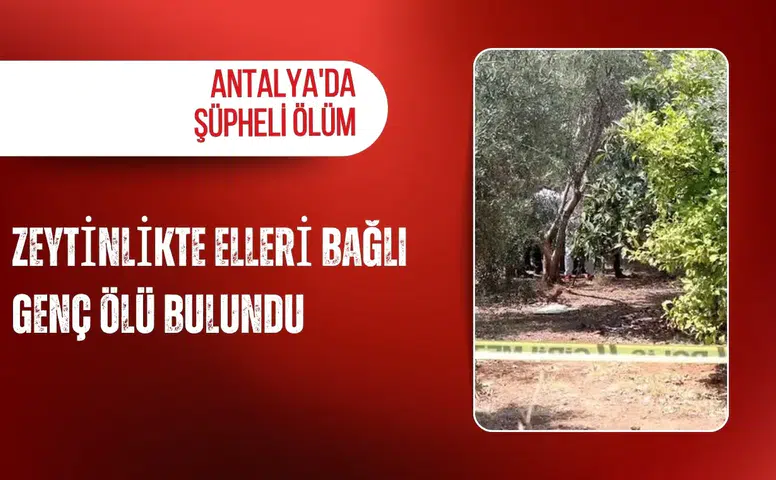 Antalya'da şüpheli ölüm: Zeytinlikte elleri bağlı genç ölü bulundu