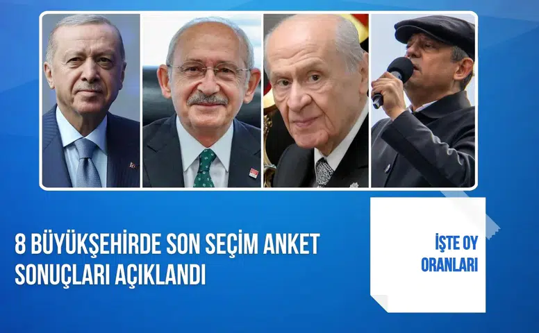 8 büyükşehirde son seçim anket sonuçları açıklandı: İşte oy oranları