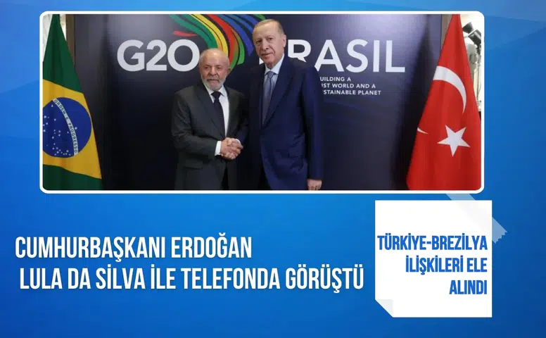 Cumhurbaşkanı Erdoğan, Lula da Silva ile görüştü