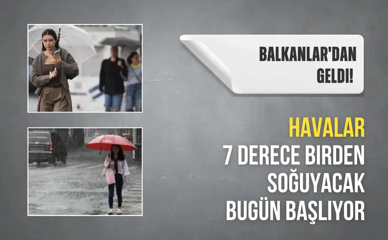 Balkanlardan Soğuk Hava Dalgası: Bugün Sıcaklık 7 Derece Düşüyor!