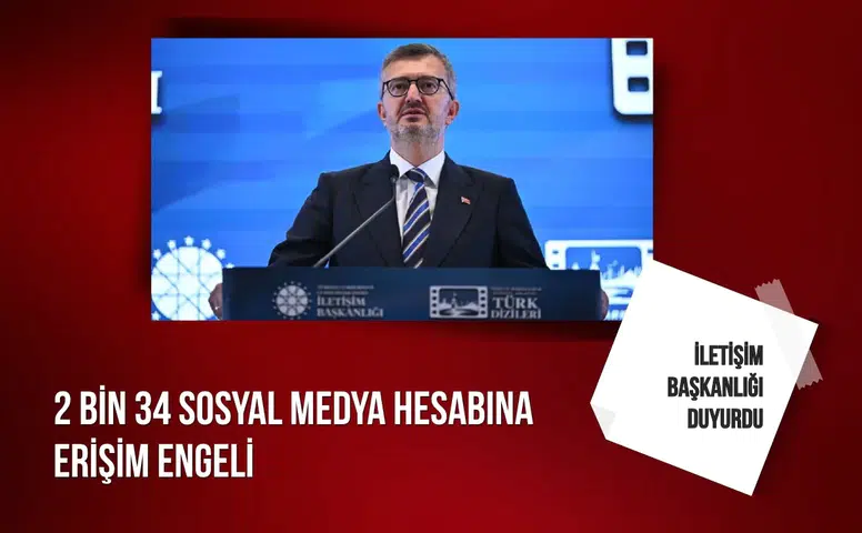 İletişim Başkanlığı duyurdu: 2 bin 34 sosyal medya hesabına erişim engeli