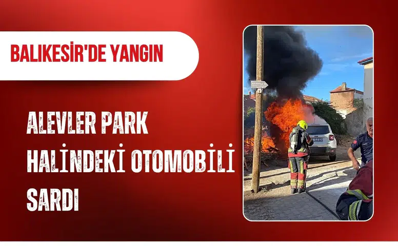 Balıkesir'de yangın: Alevler park halindeki otomobile sıçradı