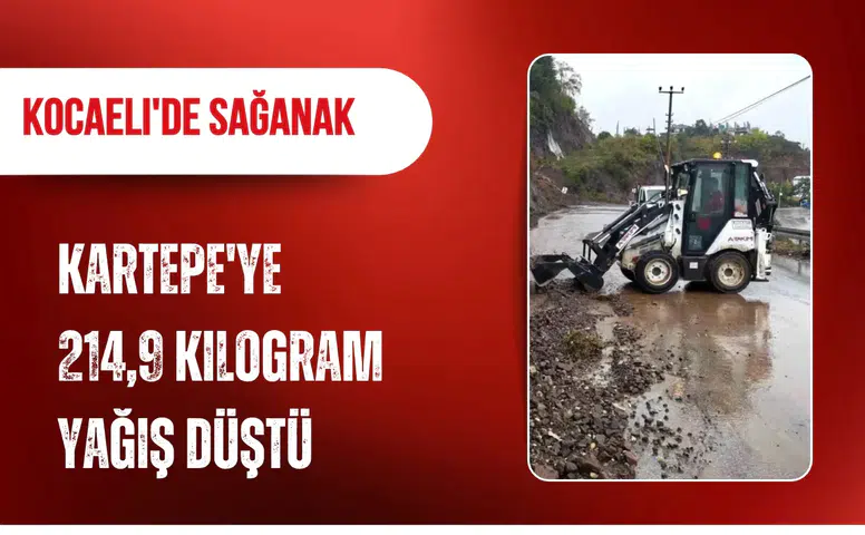 Kocaeli'de sağanak: Kartepe'ye 214,9 kilogram yağış düştü