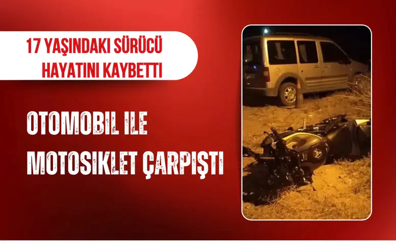 Kayseri'de otomobil ile motosiklet çarpıştı: 17 yaşındaki motosiklet sürücüsü hayatını kaybetti