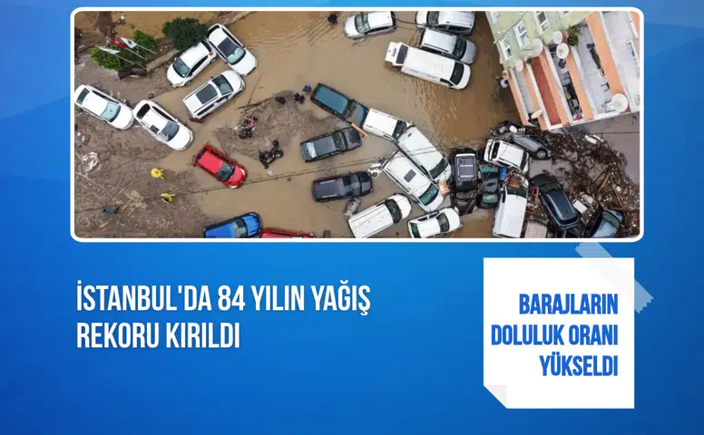 İstanbul'da 84 yılın yağış rekoru kırıldı: Barajların doluluk oranı yükseldi