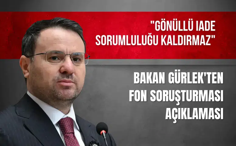 Bakan Gürlek'ten fon soruşturması açıklaması: "Gönüllü iade sorumluluğu kaldırmaz"