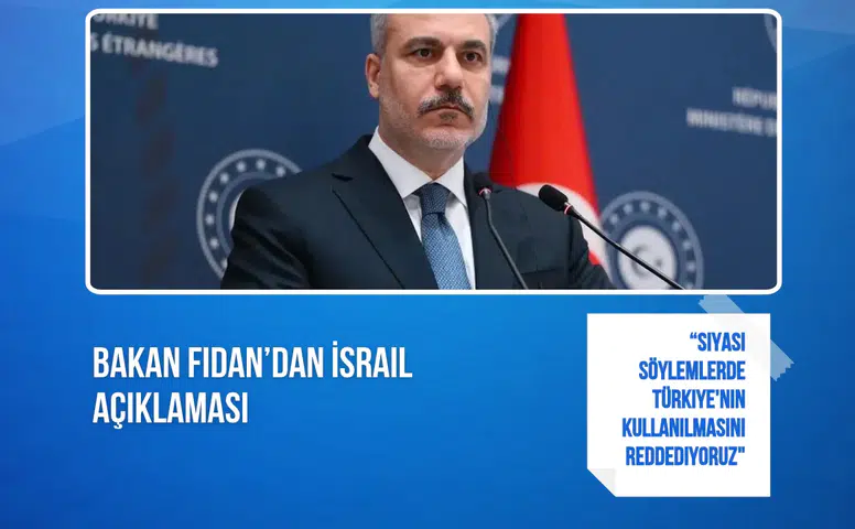 Bakan Fidan: "İsrail'deki siyasi söylemlerde Türkiye'nin kullanılmasını kategorik olarak reddediyoruz"