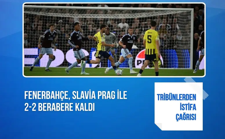 Fenerbahçe, Slavia Prag ile 2-2 berabere kaldı: Tribünlerden İsmail Kartal'a tepki