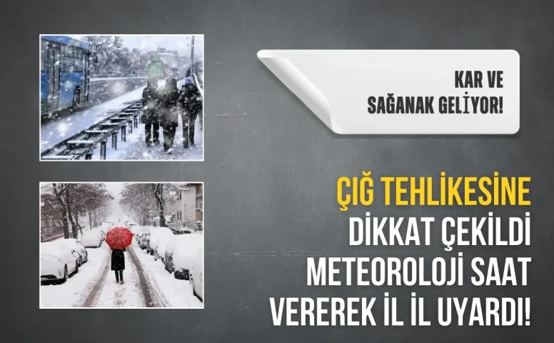 Meteoroloji saat vererek il il uyardı: Kar ve sağanak geliyor!