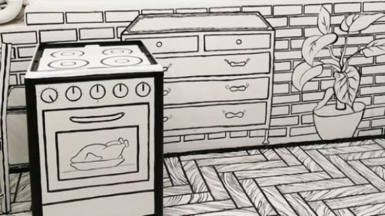 10 kilo boya kullanıldı! Bu kafeye gidenin gerçeklik algısı altüst oluyor