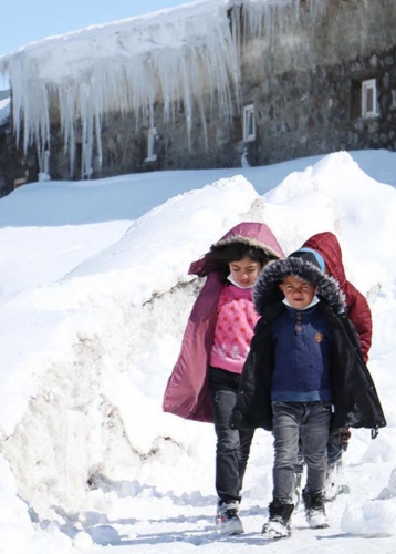 Bu köy adının hakkını veriyor: Evler,  ahırlar hatta ağaçlar bile kara gömüldü 6