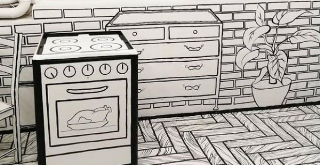 10 kilo boya kullanıldı! Bu kafeye gidenin gerçeklik algısı altüst oluyor 1