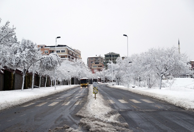 İstanbul beyaza büründü 12