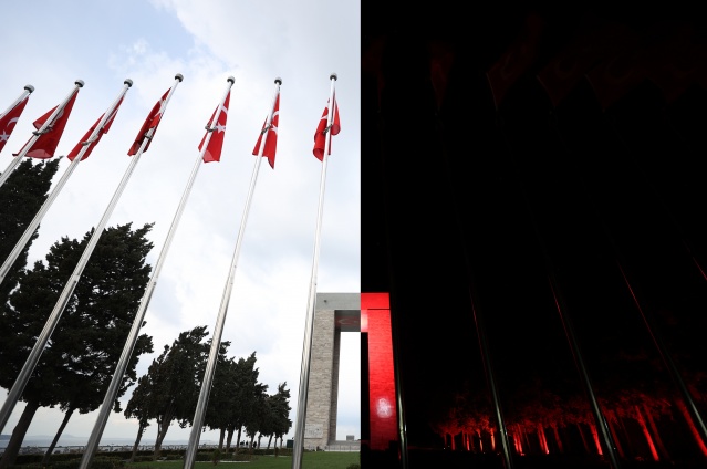 Çanakkale Şehitler Abidesi'nde gece-gündüz aynı karede 4