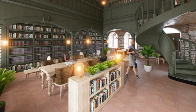 Tarihi Esgher Sinagogu restore edilerek kütüphane oluyor 2