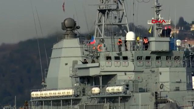 Rus savaş gemisi boğaz Novocherkassk