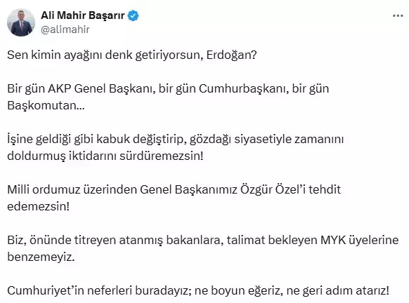 Chp Den Cumhurbaskani Erdogan A Zehir Zemberek 18411992 1566 M