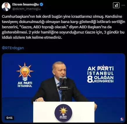 Imamoglu Ndan Erdogan A Yanit Bana Karsi 18349174 501 M