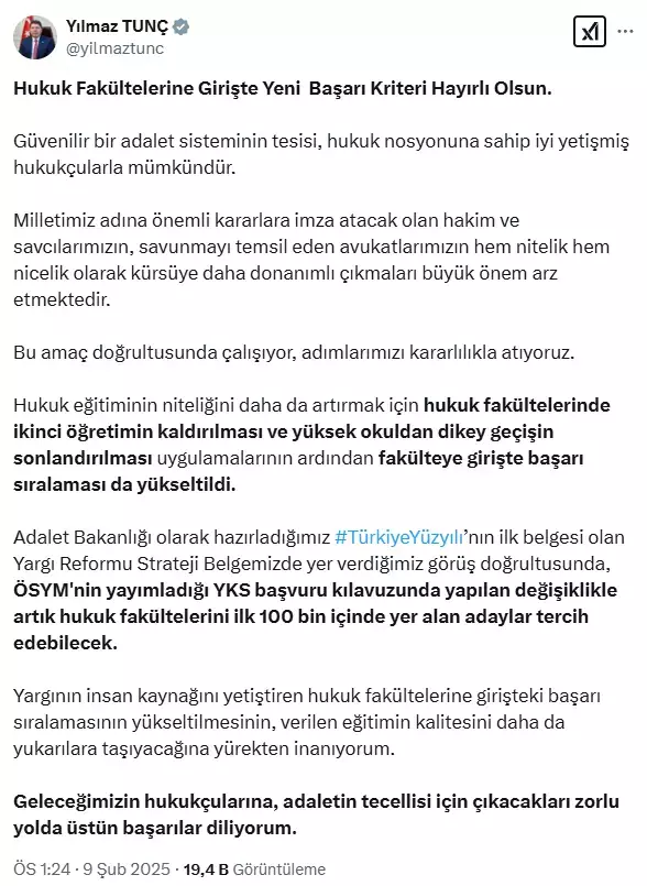 Universite Sinavinda Hukuk Fakultesi Baraji 100 18354226 3464 M