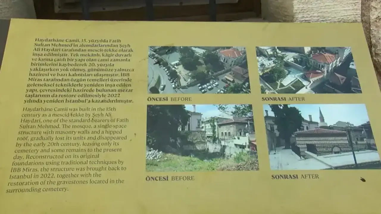 Tarihi Haydarhane Camii haziresindeki mezar taşlarına zarar verildi 2
